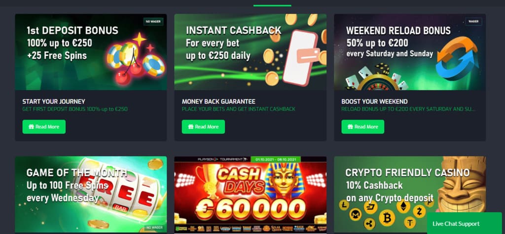 Betroom24 Casino Bonuses