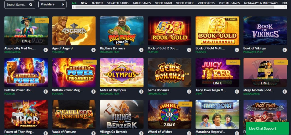 Betroom24 Casino Games