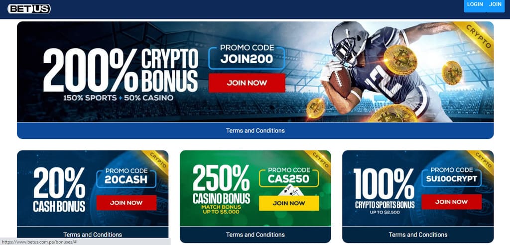 BetUS Casino Bonuses