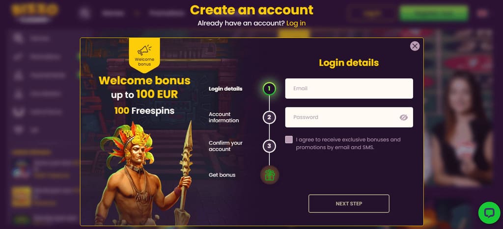 Bizzo Casino Sign Up