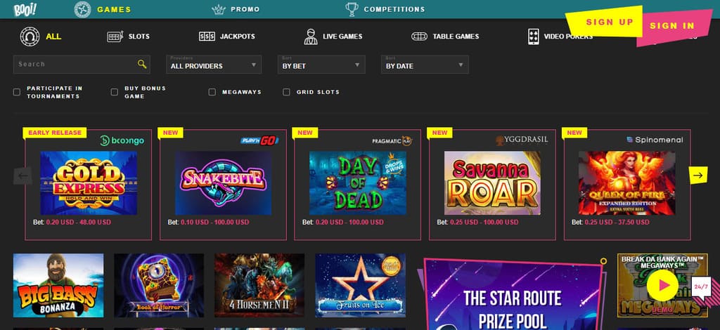 Booi Casino Games