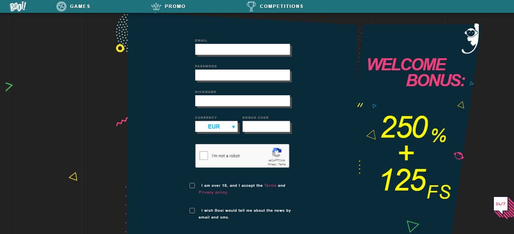 Booi Casino Sign Up