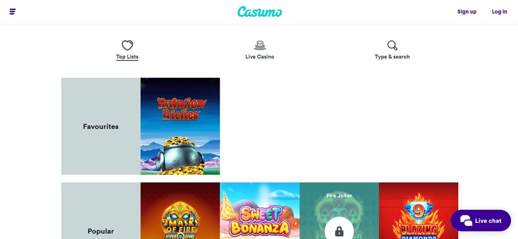 Casumo Casino Games