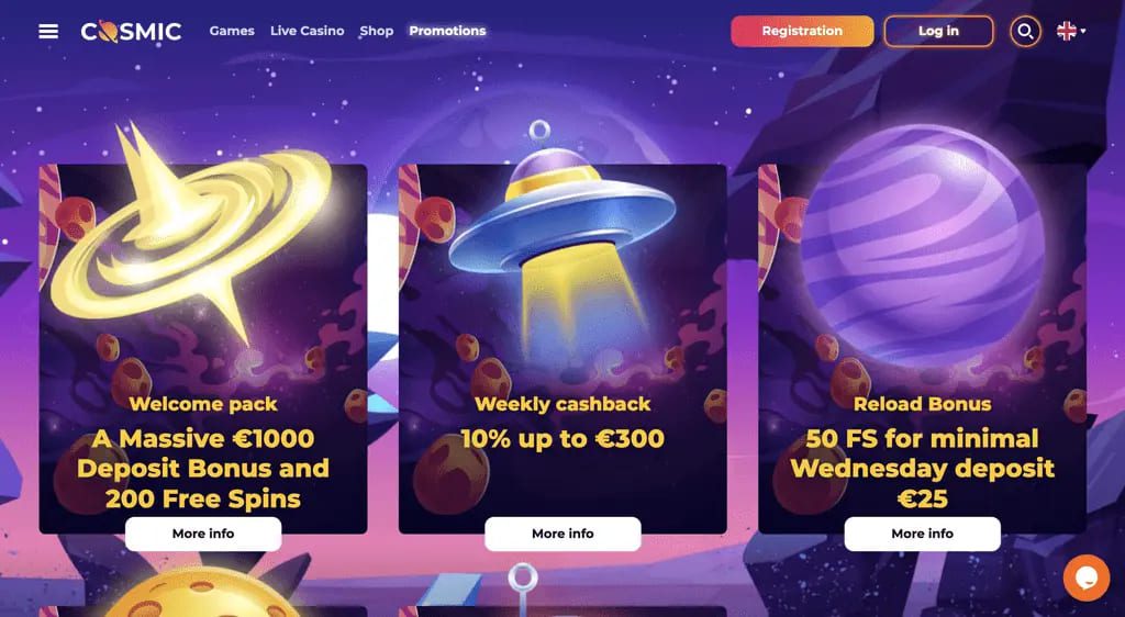 CosmicSlot Casino Bonuses