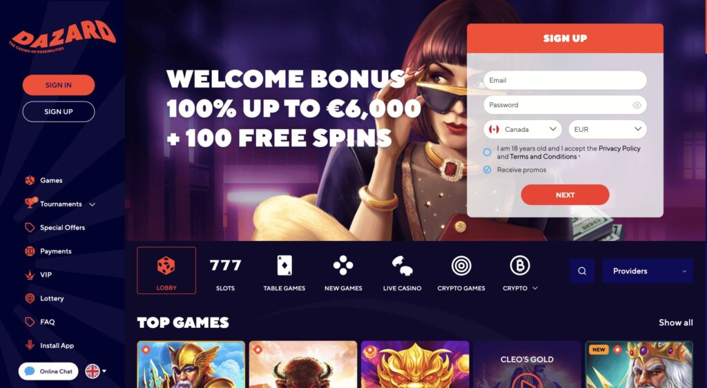 Dazard Casino Review
