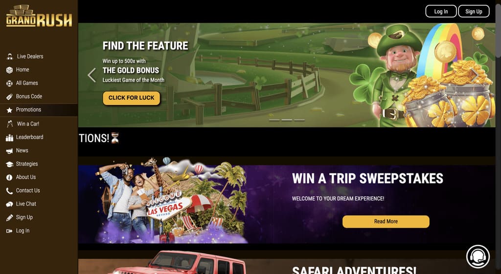 Grand Rush Casino Bonuses