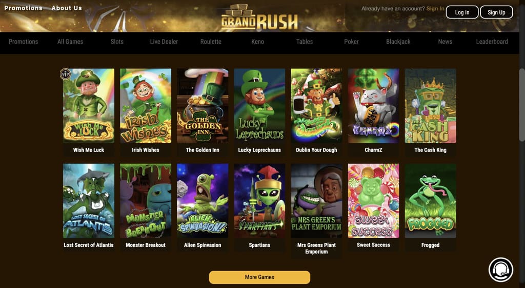 Grand Rush Casino Games