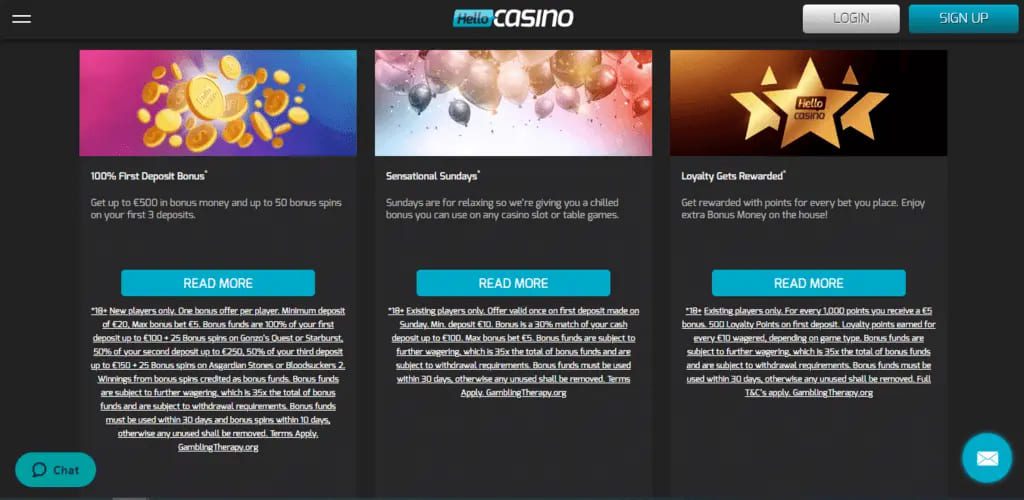 Hello Casino Bonuses