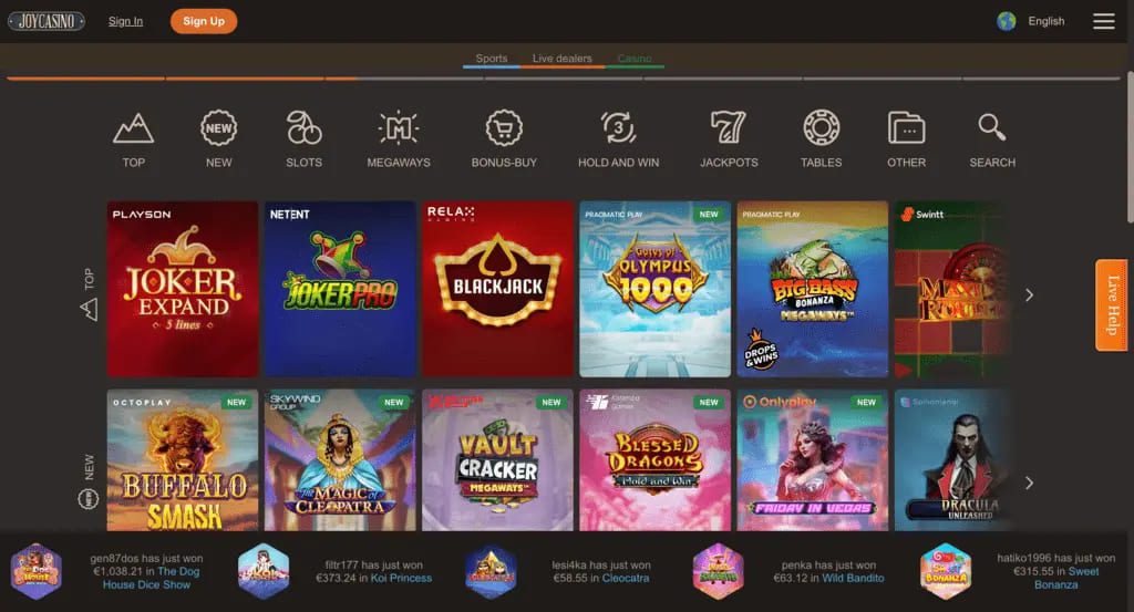 Joycasino Games