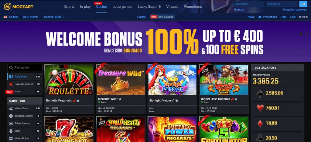 Mozzart Casino Review