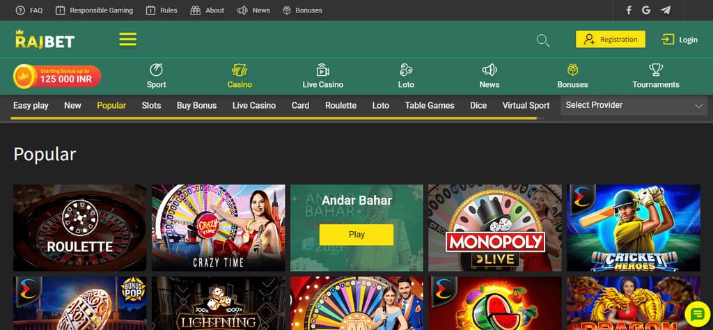 Rajbet Casino Games