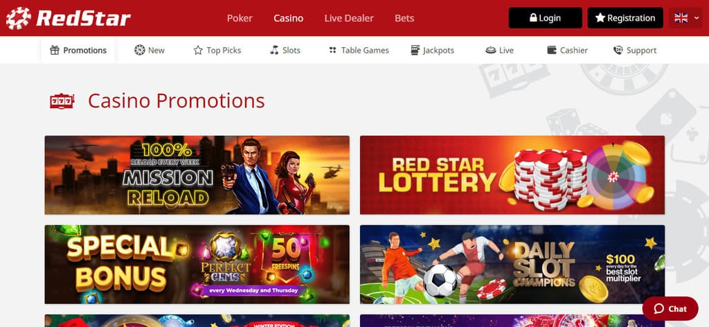 Red Star Casino Bonuses