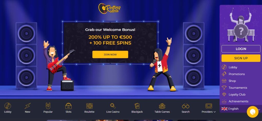 Rolling Slots Casino Review