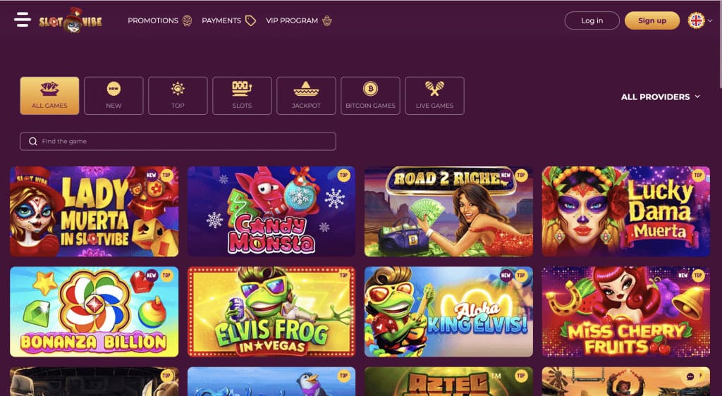 SlotVibe Casino Games