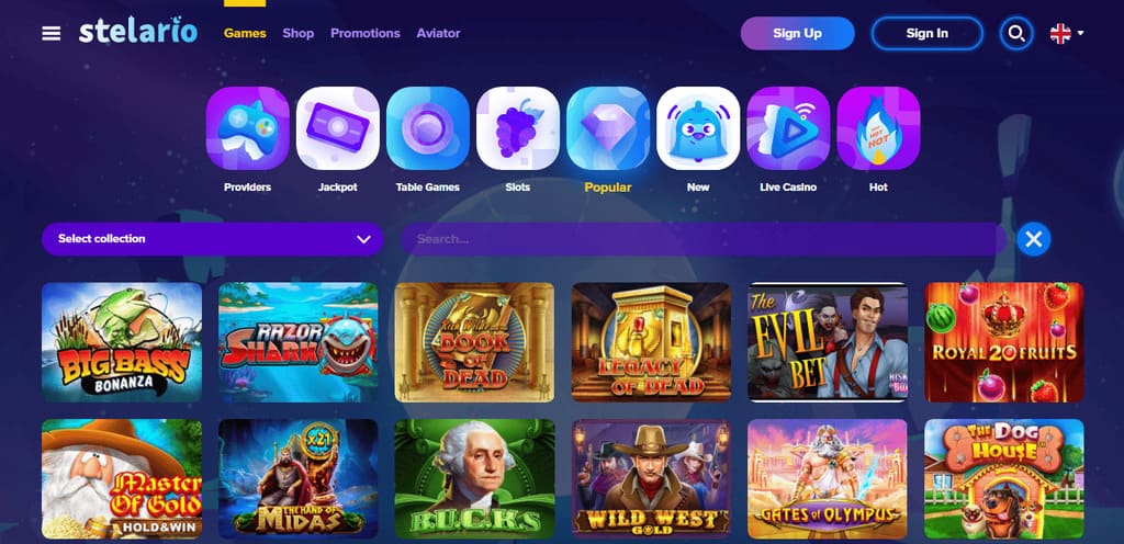 Stelario Casino Games