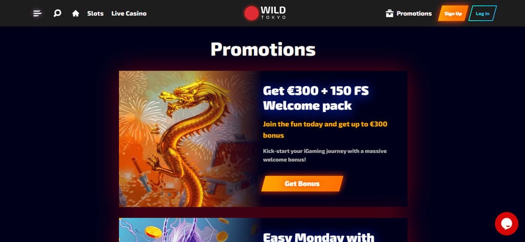 Wild Tokyo Casino Bonuses