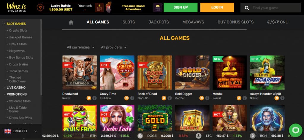 Winz Casino Games