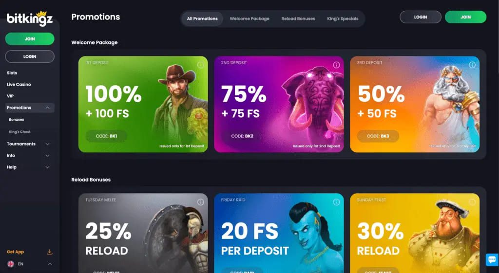 Bitkingz Casino Bonuses
