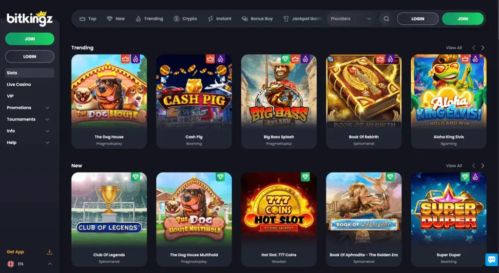 Bitkingz Casino Games
