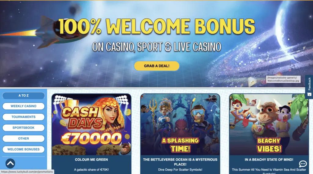 Luckybull Casino Bonuses