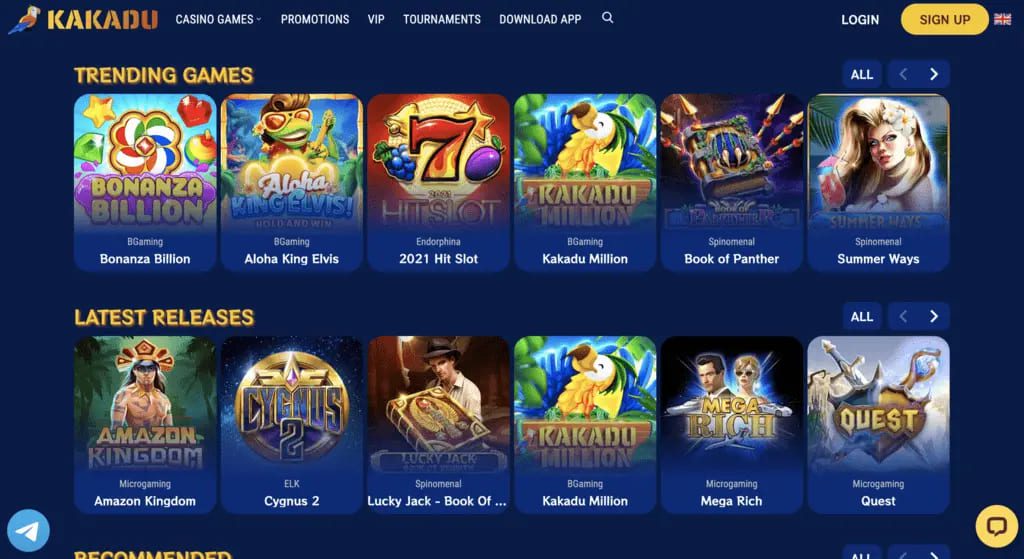 Kakadu Casino Games