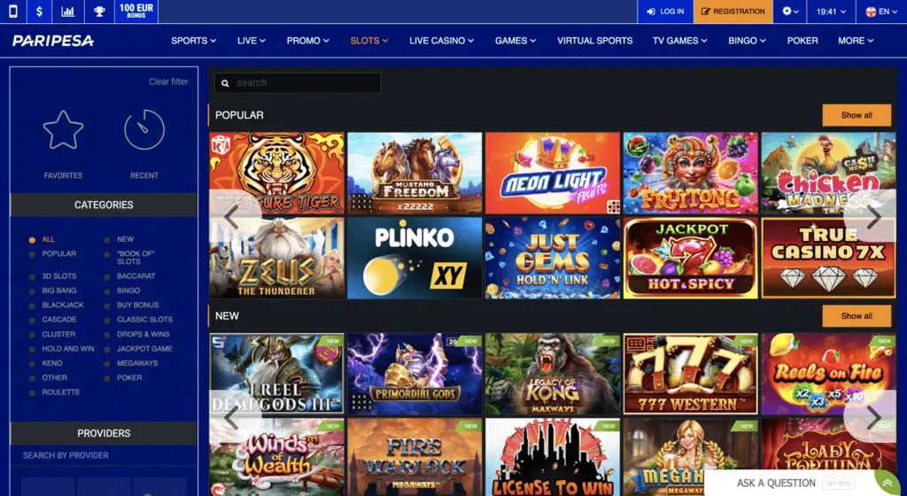 Paripesa Casino Games