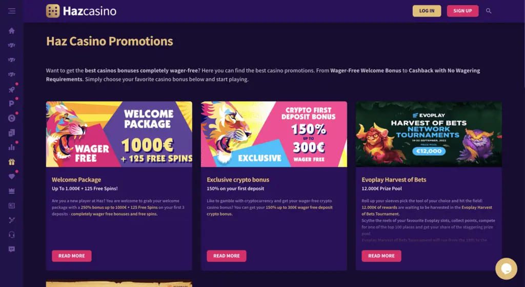 Haz Casino Bonuses