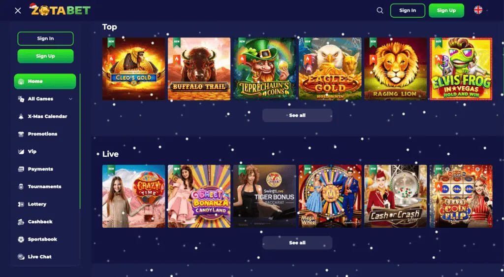 Zotabet Casino Games