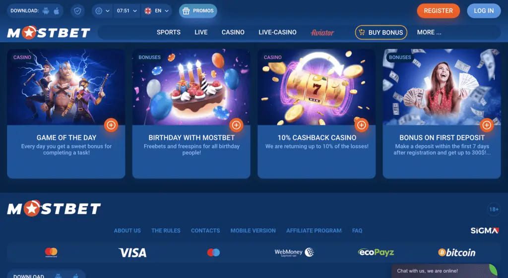 Mostbet Casino Bonuses