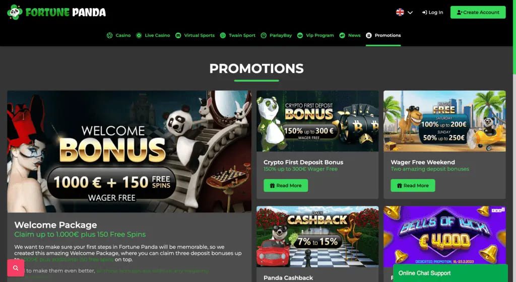 Fortune Panda Casino Bonuses