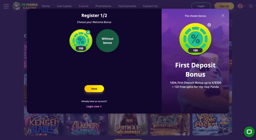 FatPanda Casino Sign Up