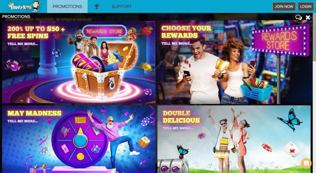 Fruity King Casino Bonuses