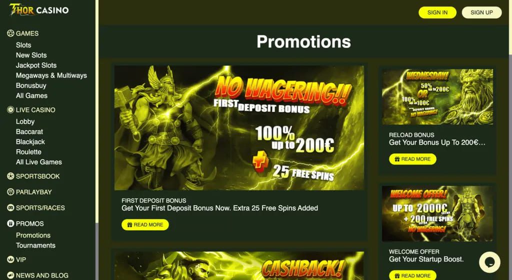 Thorcasino Bonuses