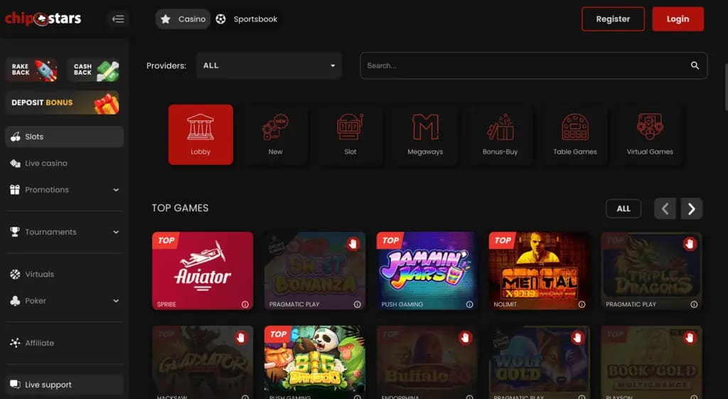 Chipstars Casino Games