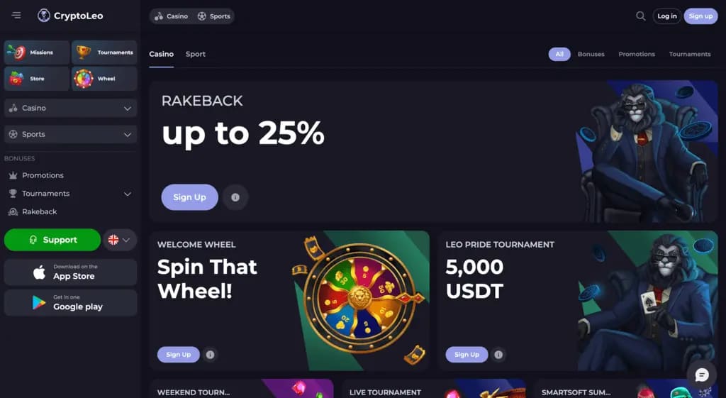CryptoLeo Casino Bonuses