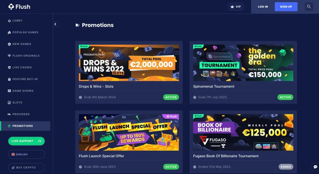 Flush Casino Bonuses
