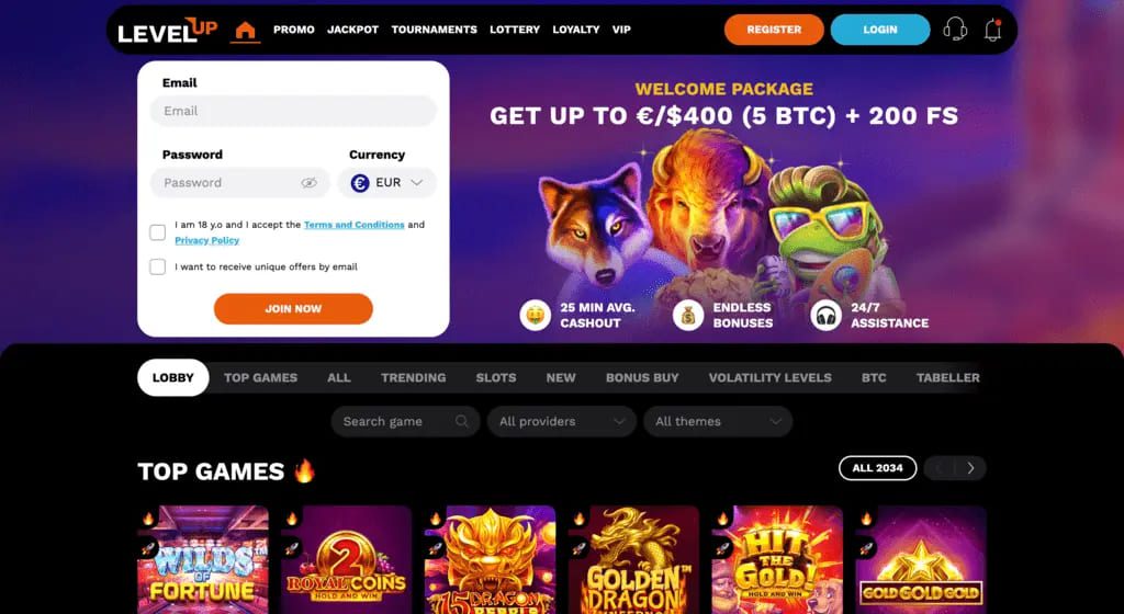LevelUp Casino Review