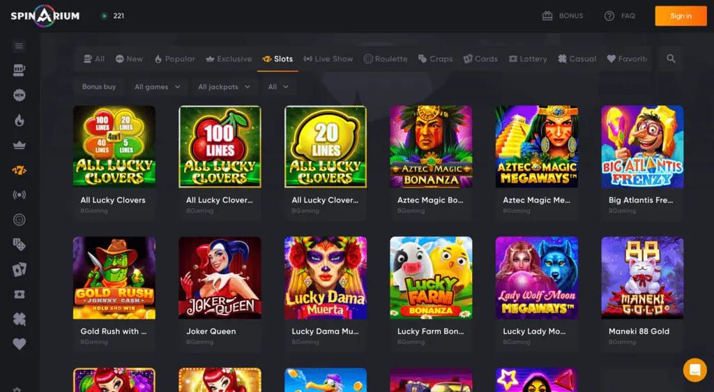 Spinarium Casino Games