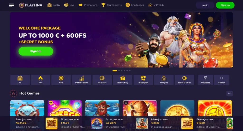 Playfina Casino Review