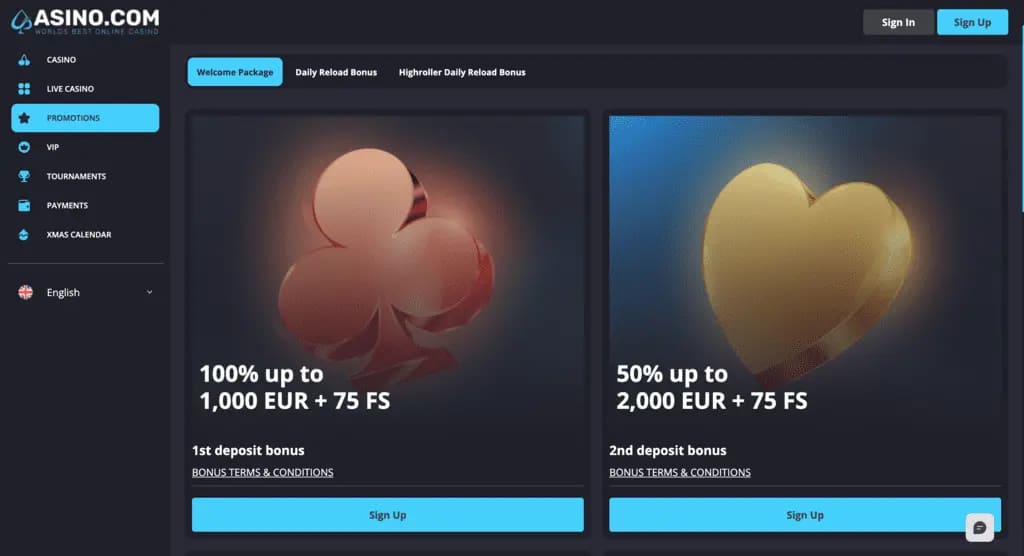 Asino Casino Bonuses