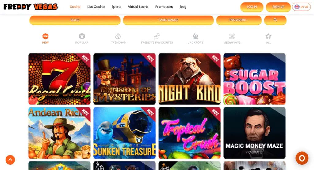 Freddy Vegas Casino Games