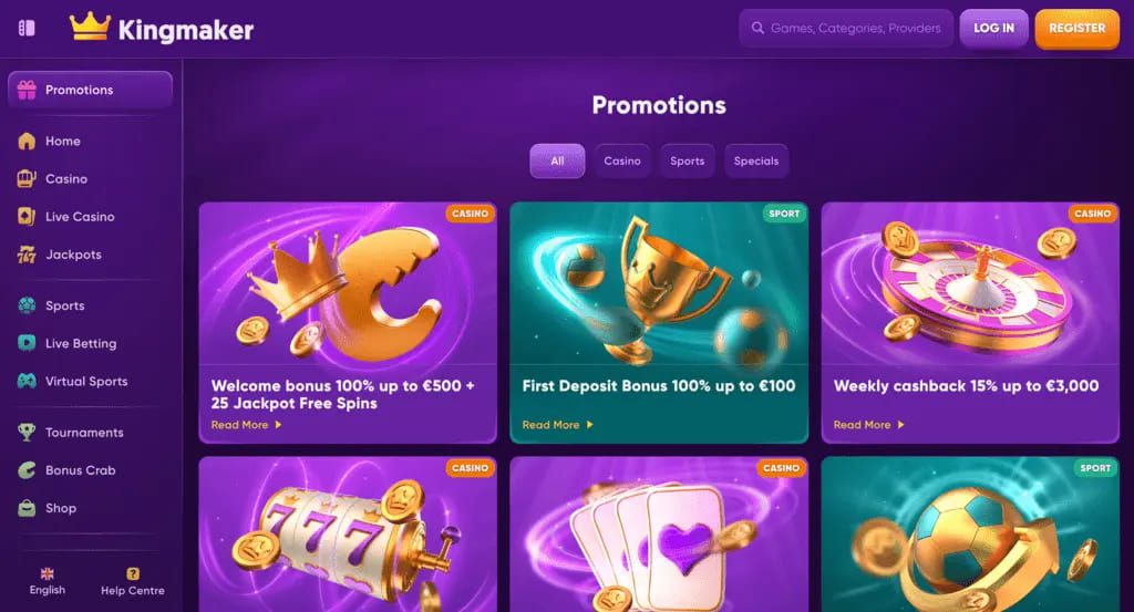 Kingmaker Casino Bonuses
