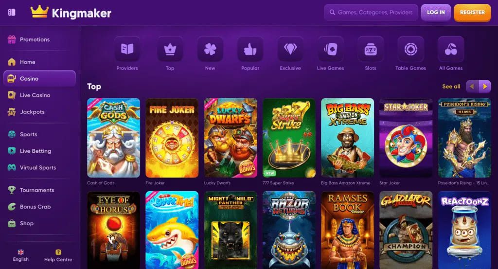 Kingmaker Casino Games