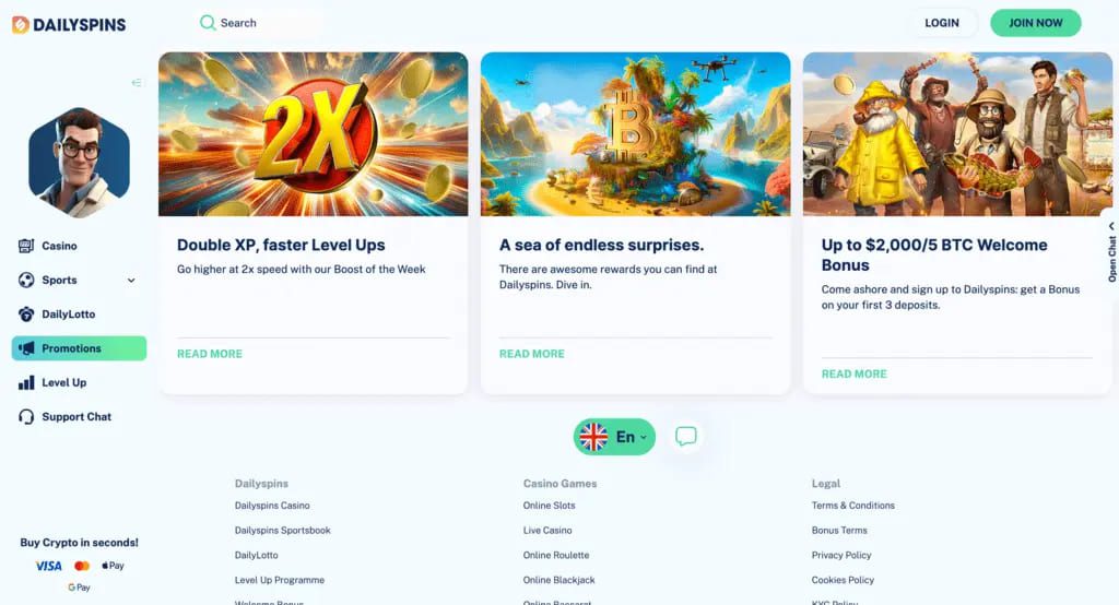 Dailyspins Casino Bonuses
