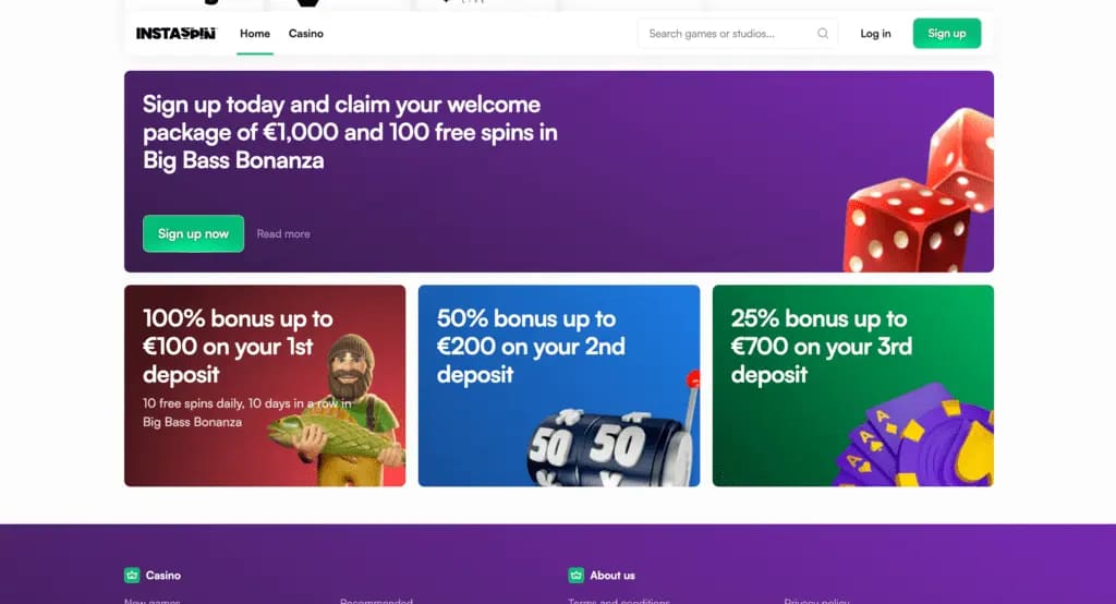 Instaspin Casino Bonuses