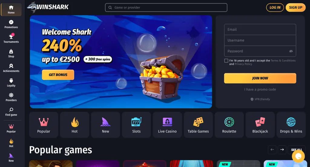 Winshark Casino Review