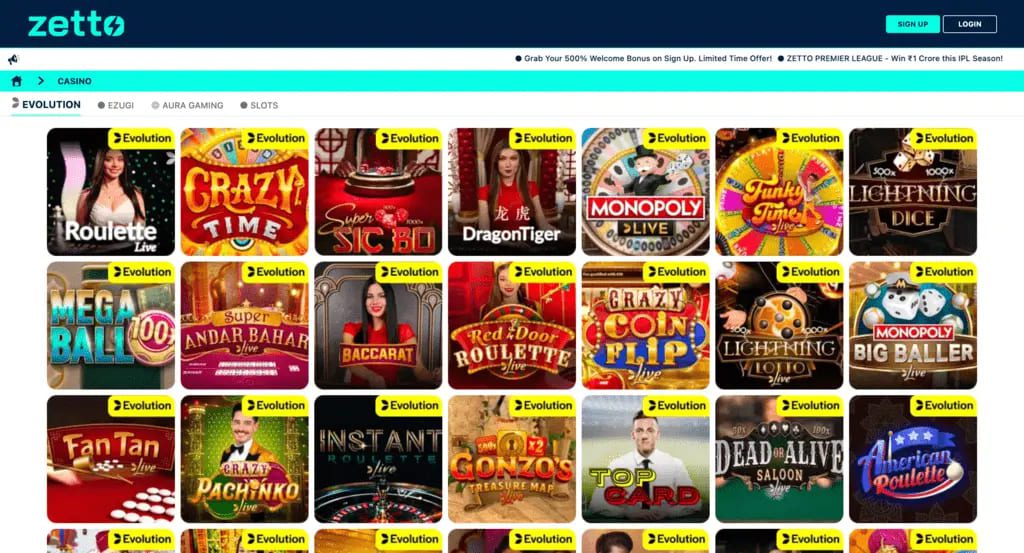 Zetto Casino Games