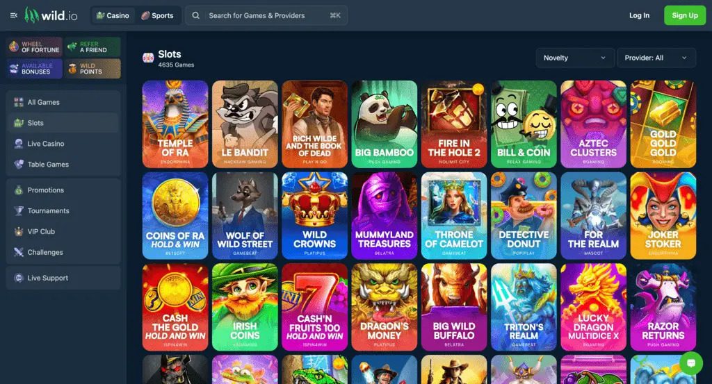 Wild.io Casino Games