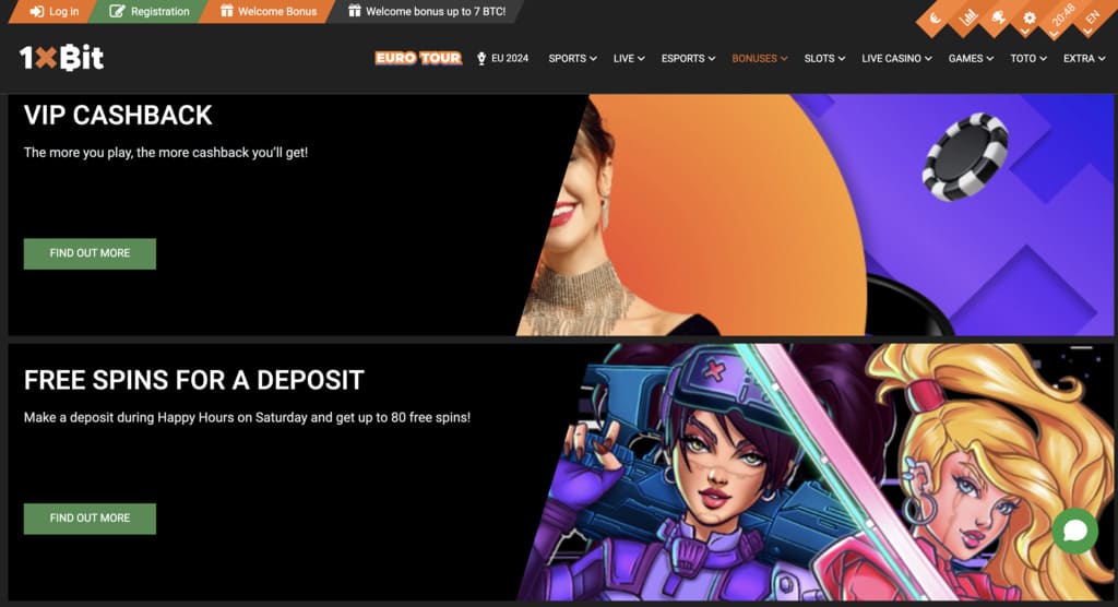 1xBit Casino Bonuses