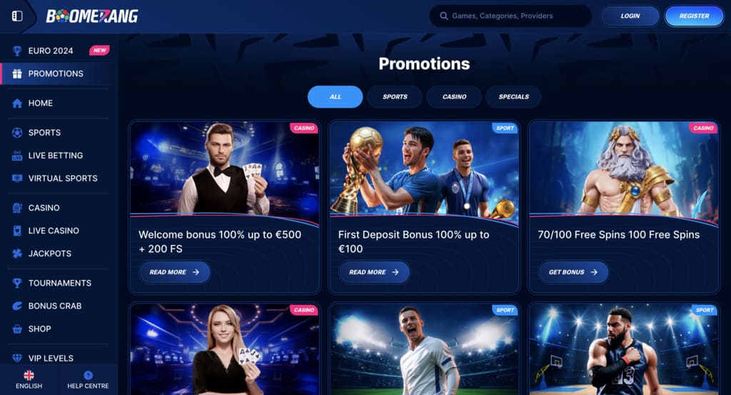 Boomerang-Bet Casino Bonuses